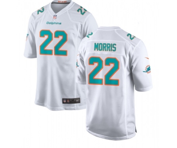 Men Miami Dolphins #22 Morris White Game Stitched Football Jersey