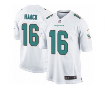 Men Nike Miami Dolphins #16 Matt Haack Game White NFL Jersey