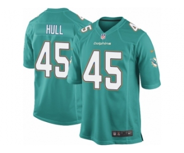 Men Nike Miami Dolphins #45 Mike Hull Game Aqua Green Team Color NFL Jersey