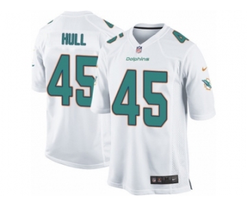 Men Nike Miami Dolphins #45 Mike Hull Game White NFL Jersey