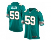 Men Nike Miami Dolphins #59 Chase Allen Game Aqua Green Alternate NFL Jersey