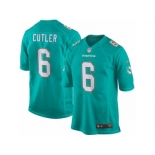 Men Nike Miami Dolphins #6 Jay Cutler Game Aqua Green Team Color NFL Jersey