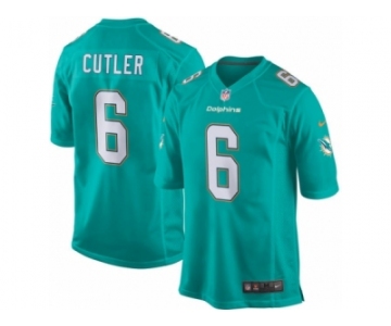 Men Nike Miami Dolphins #6 Jay Cutler Game Aqua Green Team Color NFL Jersey