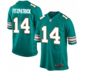 Men's Miami Dolphins #14 Ryan Fitzpatrick Game Aqua Green Alternate Football Jersey