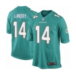 Men's Nike Miami Dolphins #14 Jarvis Landry Game Aqua Green Team Color NFL Jersey