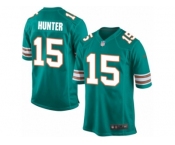 Men's Nike Miami Dolphins #15 Justin Hunter Game Aqua Green Alternate NFL Jersey