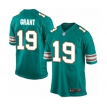 Men's Nike Miami Dolphins #19 Jakeem Grant Game Aqua Green Alternate NFL Jersey