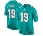 Men's Nike Miami Dolphins #19 Jakeem Grant Game Aqua Green Team Color NFL Jersey