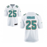 Men's Nike Miami Dolphins #25 Xavien Howard Game White NFL Jersey