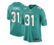 Men's Nike Miami Dolphins #31 Michael Thomas Game Aqua Green Team Color NFL Jersey