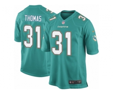 Men's Nike Miami Dolphins #31 Michael Thomas Game Aqua Green Team Color NFL Jersey