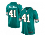 Men's Nike Miami Dolphins #41 Byron Maxwell Game Aqua Green Alternate NFL Jersey