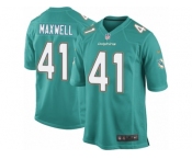 Men's Nike Miami Dolphins #41 Byron Maxwell Game Aqua Green Team Color NFL Jersey