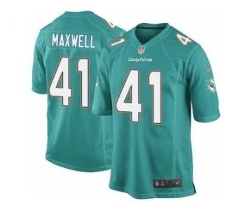 Men's Nike Miami Dolphins #41 Byron Maxwell Game Aqua Green Team Color NFL Jersey