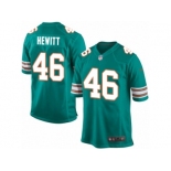 Men's Nike Miami Dolphins #46 Neville Hewitt Game Aqua Green Alternate NFL Jersey