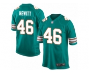 Men's Nike Miami Dolphins #46 Neville Hewitt Game Aqua Green Alternate NFL Jersey