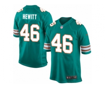 Men's Nike Miami Dolphins #46 Neville Hewitt Game Aqua Green Alternate NFL Jersey