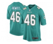 Men's Nike Miami Dolphins #46 Neville Hewitt Game Aqua Green Team Color NFL Jersey