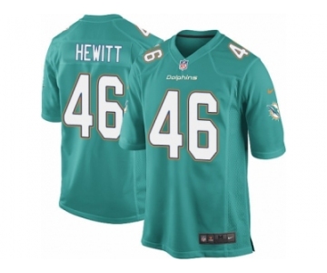 Men's Nike Miami Dolphins #46 Neville Hewitt Game Aqua Green Team Color NFL Jersey