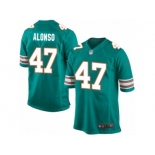 Men's Nike Miami Dolphins #47 Kiko Alonso Game Aqua Green Alternate NFL Jersey