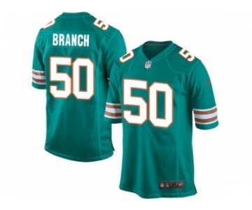 Men's Nike Miami Dolphins #50 Andre Branch Game Aqua Green Alternate NFL Jersey