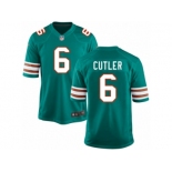 Men's Nike Miami Dolphins #6 Jay Cutler Game Aqua Green Alternate NFL Jersey