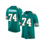 Men's Nike Miami Dolphins #74 Jermon Bushrod Game Aqua Green Alternate NFL Jersey