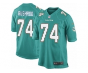 Men's Nike Miami Dolphins #74 Jermon Bushrod Game Aqua Green Team Color NFL Jersey