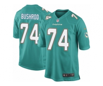 Men's Nike Miami Dolphins #74 Jermon Bushrod Game Aqua Green Team Color NFL Jersey