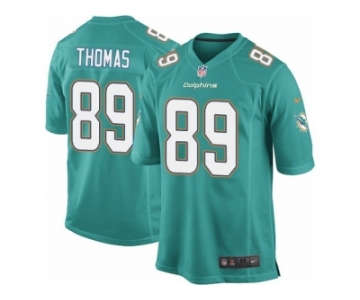 Men's Nike Miami Dolphins #89 Julius Thomas Game Aqua Green Team Color NFL Jersey