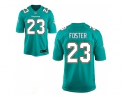 Mne Miami Dolphins #23 Adrian Foster Aqua Green Game Jersey