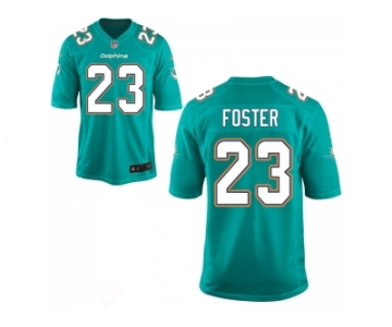 Mne Miami Dolphins #23 Adrian Foster Aqua Green Game Jersey