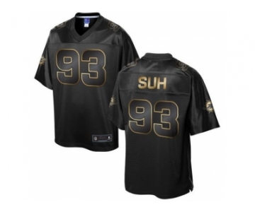 Nike Miami Dolphins #93 Ndamukong Suh Black Gold Collection Jersey(Game)