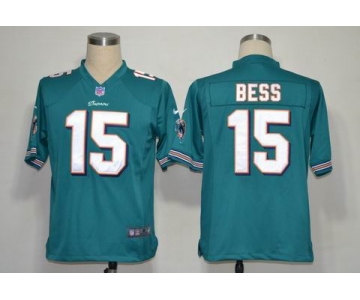 nike nfl jerseys miami dolphins #15 davone bess green[game]