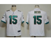 nike nfl jerseys miami dolphins #15 davone bess white[game]