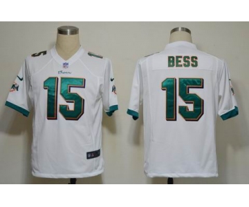 nike nfl jerseys miami dolphins #15 davone bess white[game]