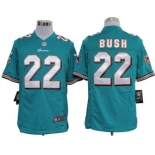 nike nfl jerseys miami dolphins #22 bush green Game Jersey