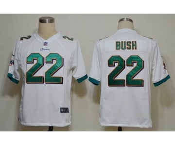 nike nfl jerseys miami dolphins #22 bush white[game]