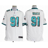 nike nfl jerseys miami dolphins #91 wake white[game]