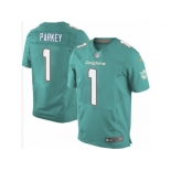 Men Nike Miami Dolphins #1 Cody Parkey Elite Aqua Green Team Color NFL Jersey