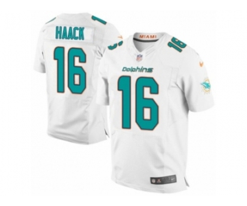 Men Nike Miami Dolphins #16 Matt Haack Elite White NFL Jersey