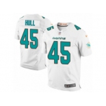 Men Nike Miami Dolphins #45 Mike Hull Elite White NFL Jersey