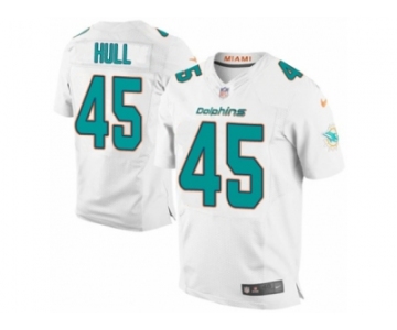 Men Nike Miami Dolphins #45 Mike Hull Elite White NFL Jersey