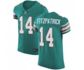 Men's Miami Dolphins #14 Ryan Fitzpatrick Aqua Green Alternate Vapor Untouchable Elite Player Football Jersey