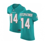 Men's Miami Dolphins #14 Ryan Fitzpatrick Aqua Green Team Color Vapor Untouchable Elite Player Football Jersey