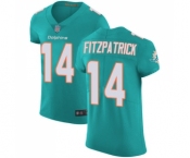 Men's Miami Dolphins #14 Ryan Fitzpatrick Aqua Green Team Color Vapor Untouchable Elite Player Football Jersey