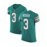 Men's Miami Dolphins #3 Josh Rosen Aqua Green Alternate Vapor Untouchable Elite Player Football Jersey