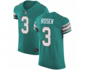 Men's Miami Dolphins #3 Josh Rosen Aqua Green Alternate Vapor Untouchable Elite Player Football Jersey