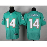 Men's Nike Miami Dolphins #14 Jarvis Landry Elite Aqua Green Team Color NFL Jersey