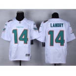 Men's Nike Miami Dolphins #14 Jarvis Landry Elite White NFL Jersey